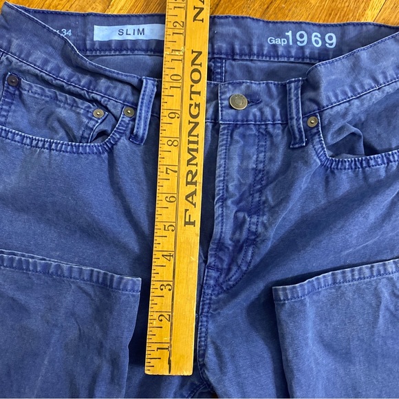 GAP Slim 1969 Blue Soft Denim Jeans Tag 32x34 Measured Size 32x32. - Picture 9 of 11